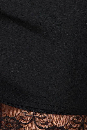 Ellie lace trim skirt set