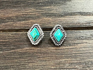Turquoise stud earrings
