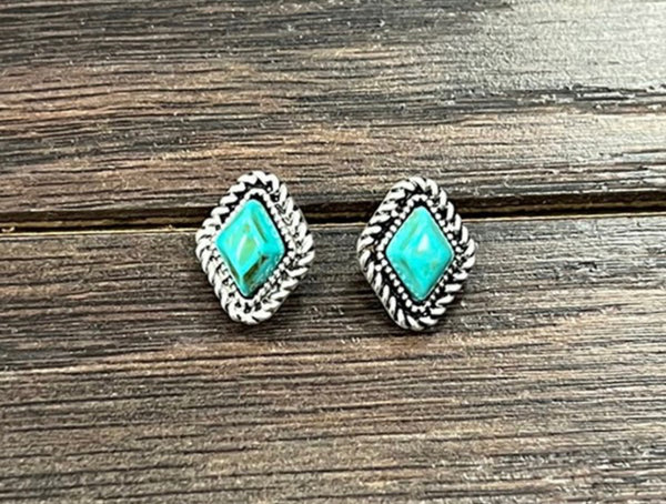 Turquoise stud earrings