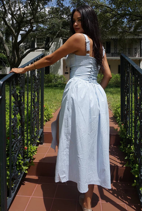 Loretta Stretch Poplin Maxi Dress