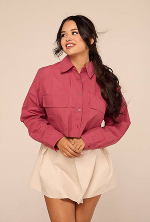 Mauve Button Top