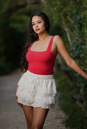 Ruffled Tiered Mini Skort