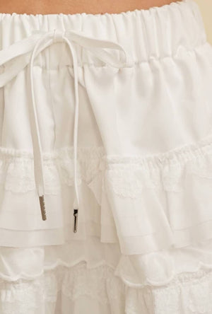 Ruffled Tiered Mini Skort